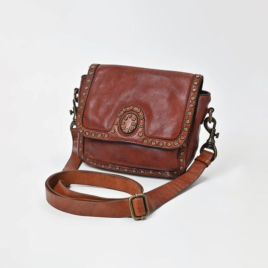 SWC149 Studded Leather Crossbody Bag
