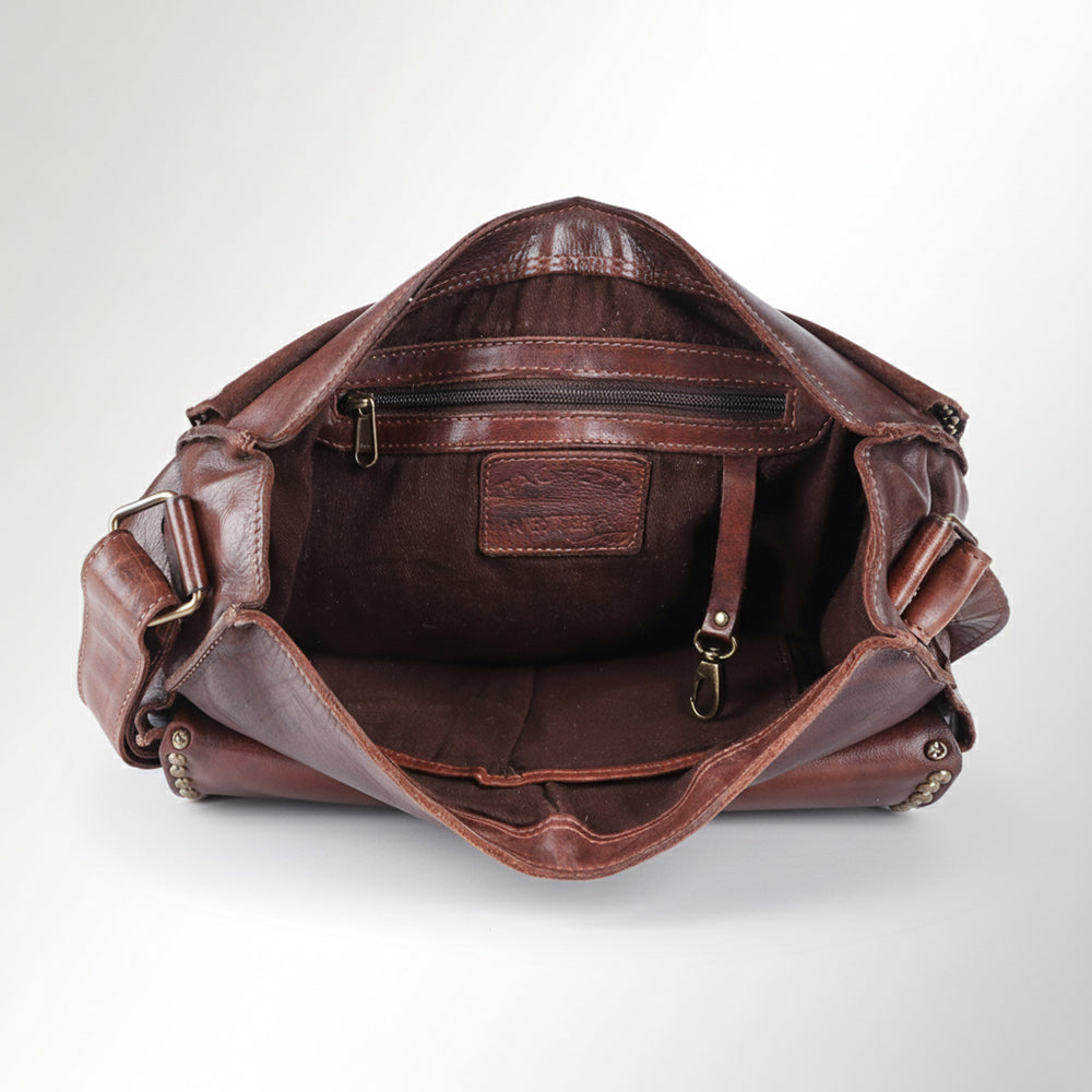 SWC157 Vintage-Inspired Studded Crossbody