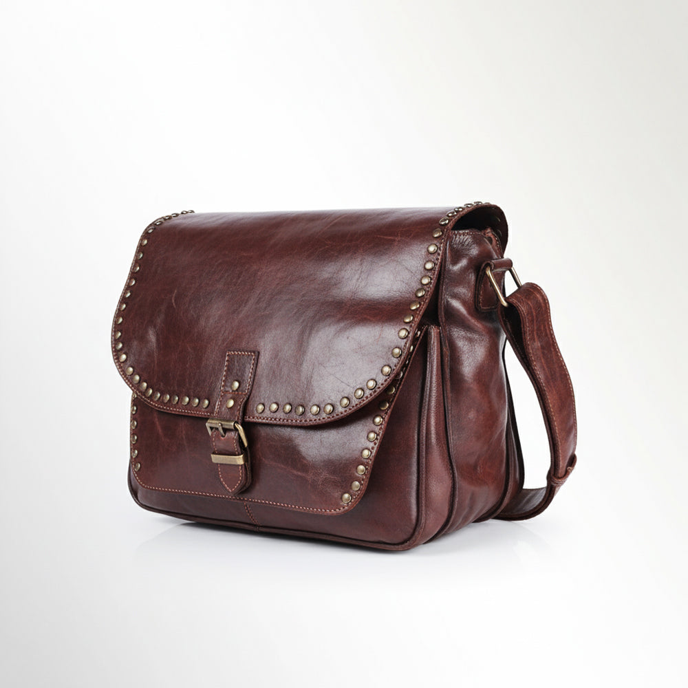 SWC157 Vintage-Inspired Studded Crossbody
