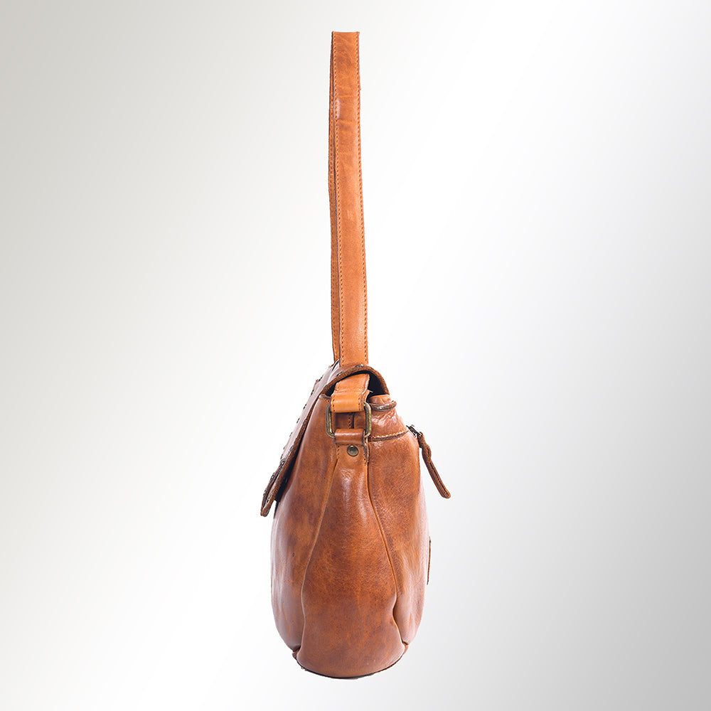 SWC165TAN Messenger Genuine Leather women bag western Bag