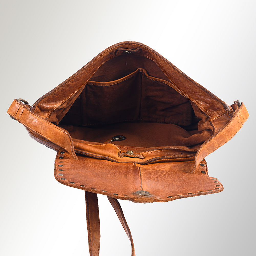 SWC165TAN Messenger Genuine Leather women bag western Bag