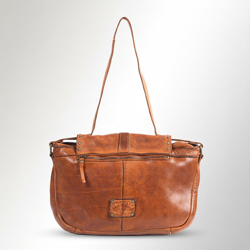SWC165 Flap Closure Riveted Shoulder Bag