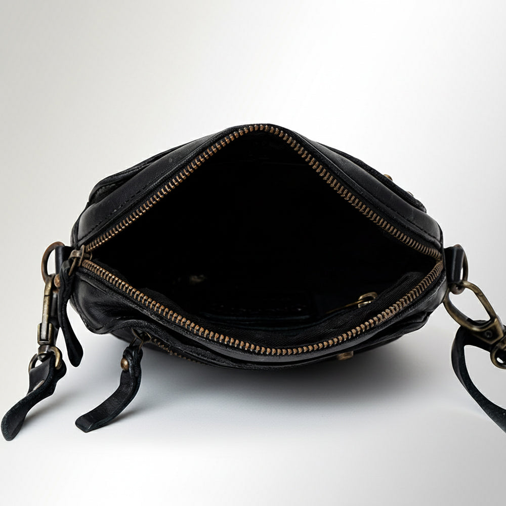SWC166 Small Black Star Crossbody