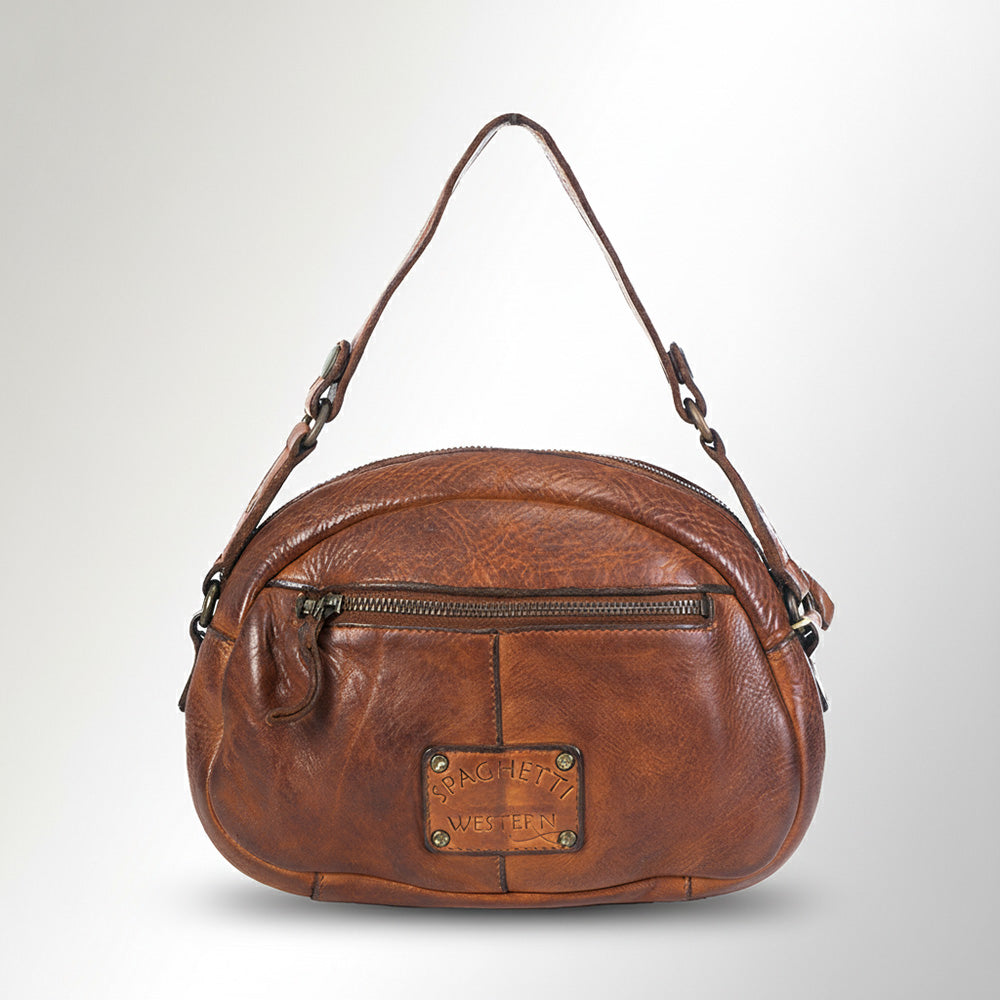 SWC167 Studded Arc Flap Shoulder Bag