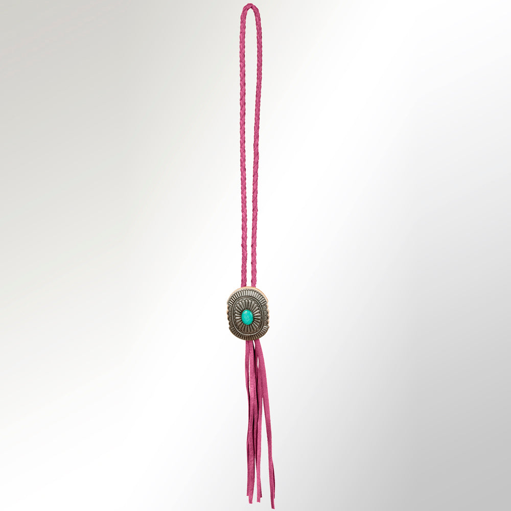 LC-ADJW107E Braided Genuine Leather Jewelry Necklace