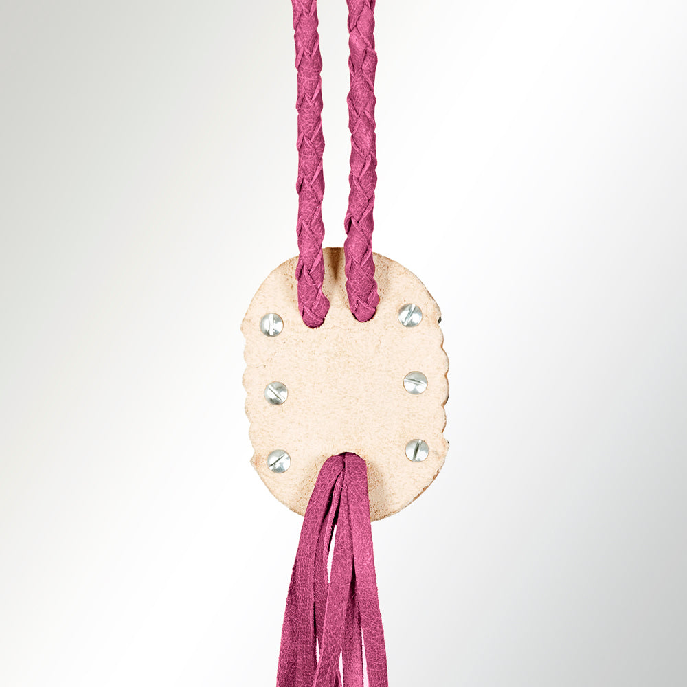 LC-ADJW107E Braided Genuine Leather Jewelry Necklace