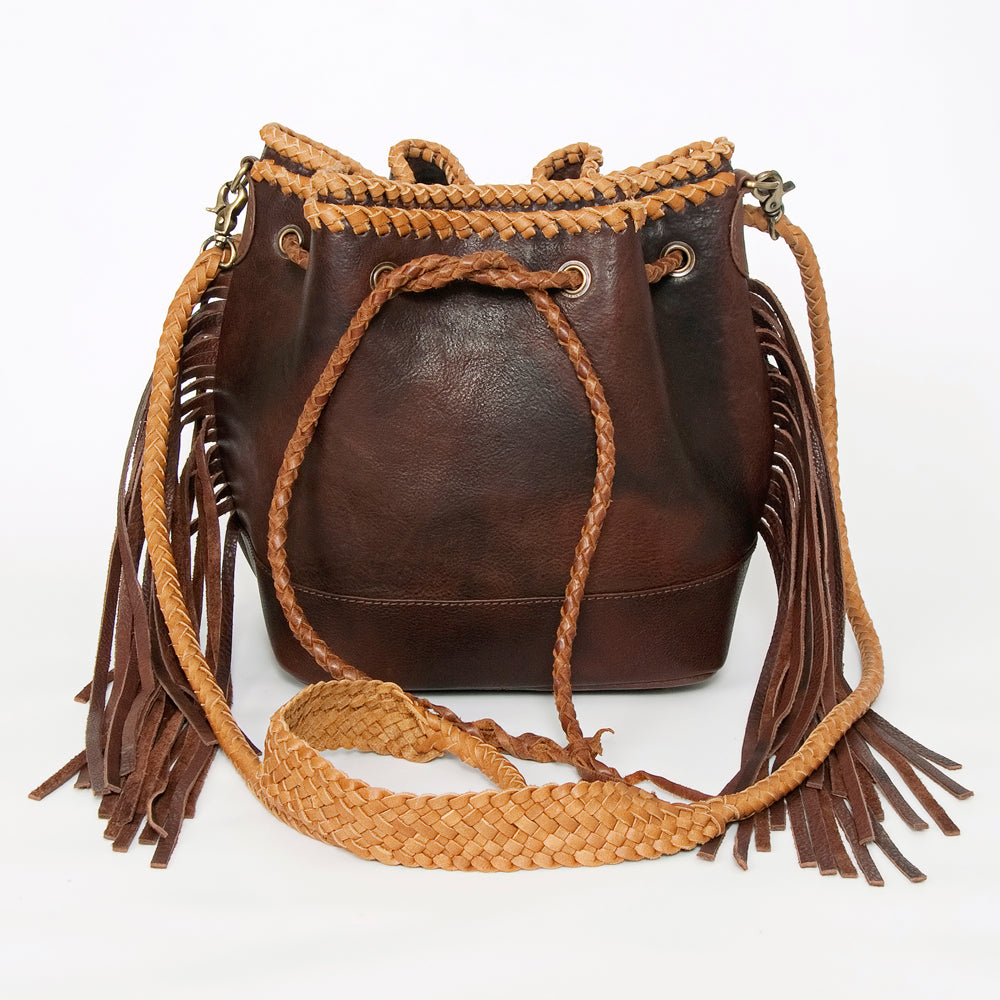 LC-ADBGD140 Bucket Genuine Western Leather Women Bag