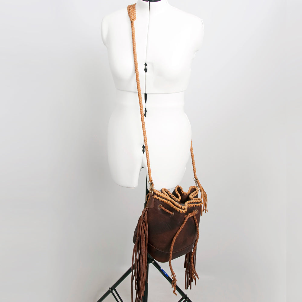 LC-ADBGD140 Bucket Genuine Western Leather Women Bag