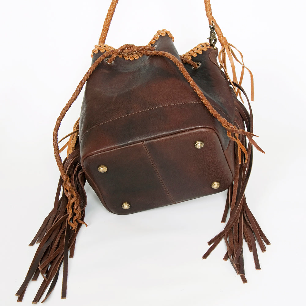 LC-ADBGD140 Bucket Genuine Western Leather Women Bag