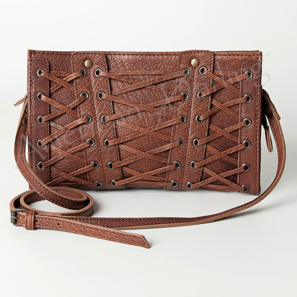 ADBG684 American Darling Handcrafted Lace-Up Western Leather Crossbody Bag