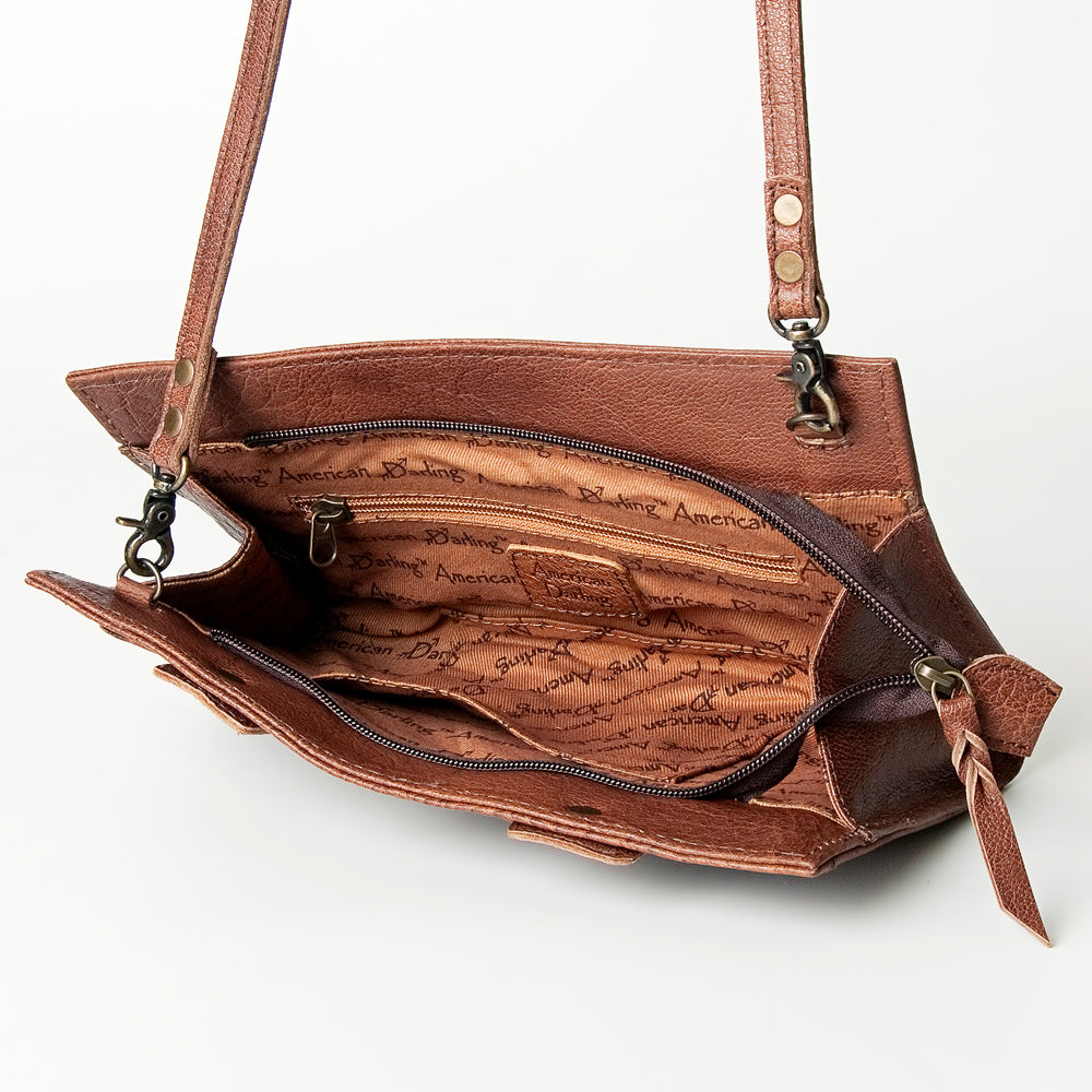 ADBG684 American Darling Handcrafted Lace-Up Western Leather Crossbody Bag