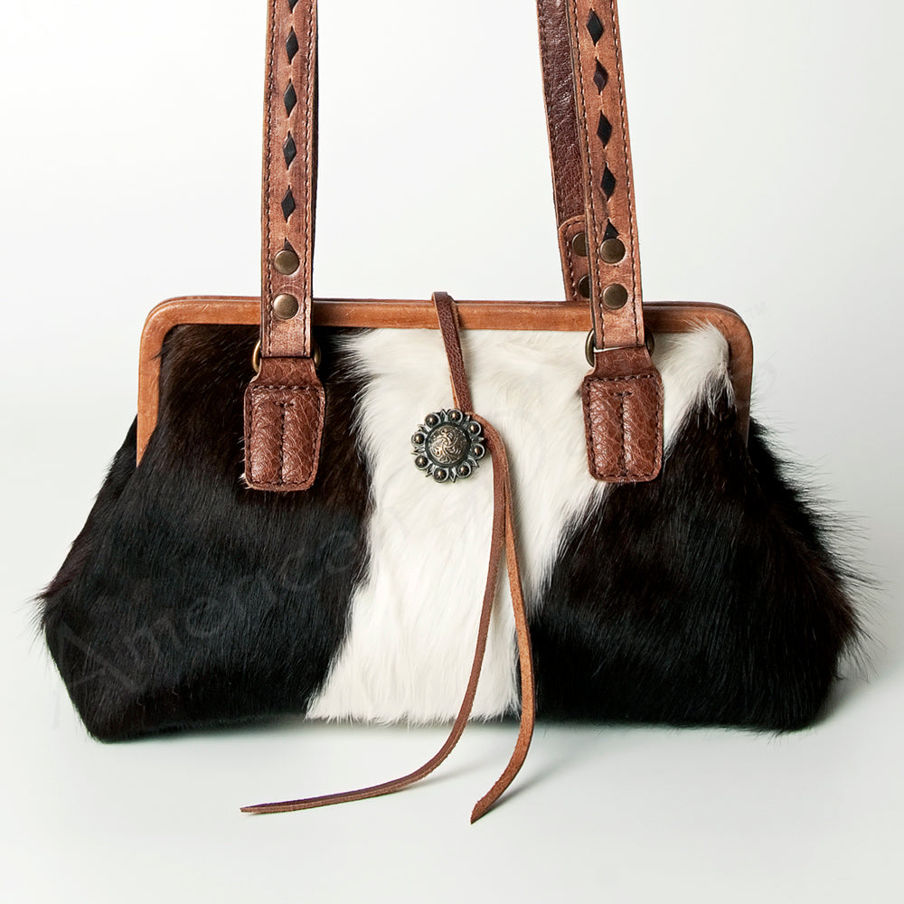 ADBG690 Clutch Hair On Genuine Leather Women Bag Western Handbag Purse