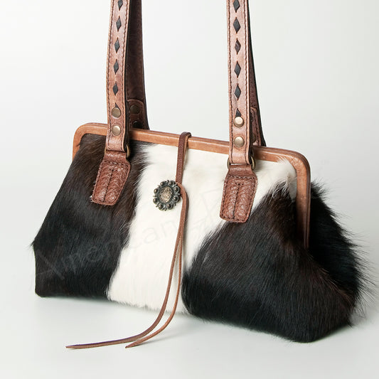 ADBG690 Clutch Hair On Genuine Leather Women Bag Western Handbag Purse