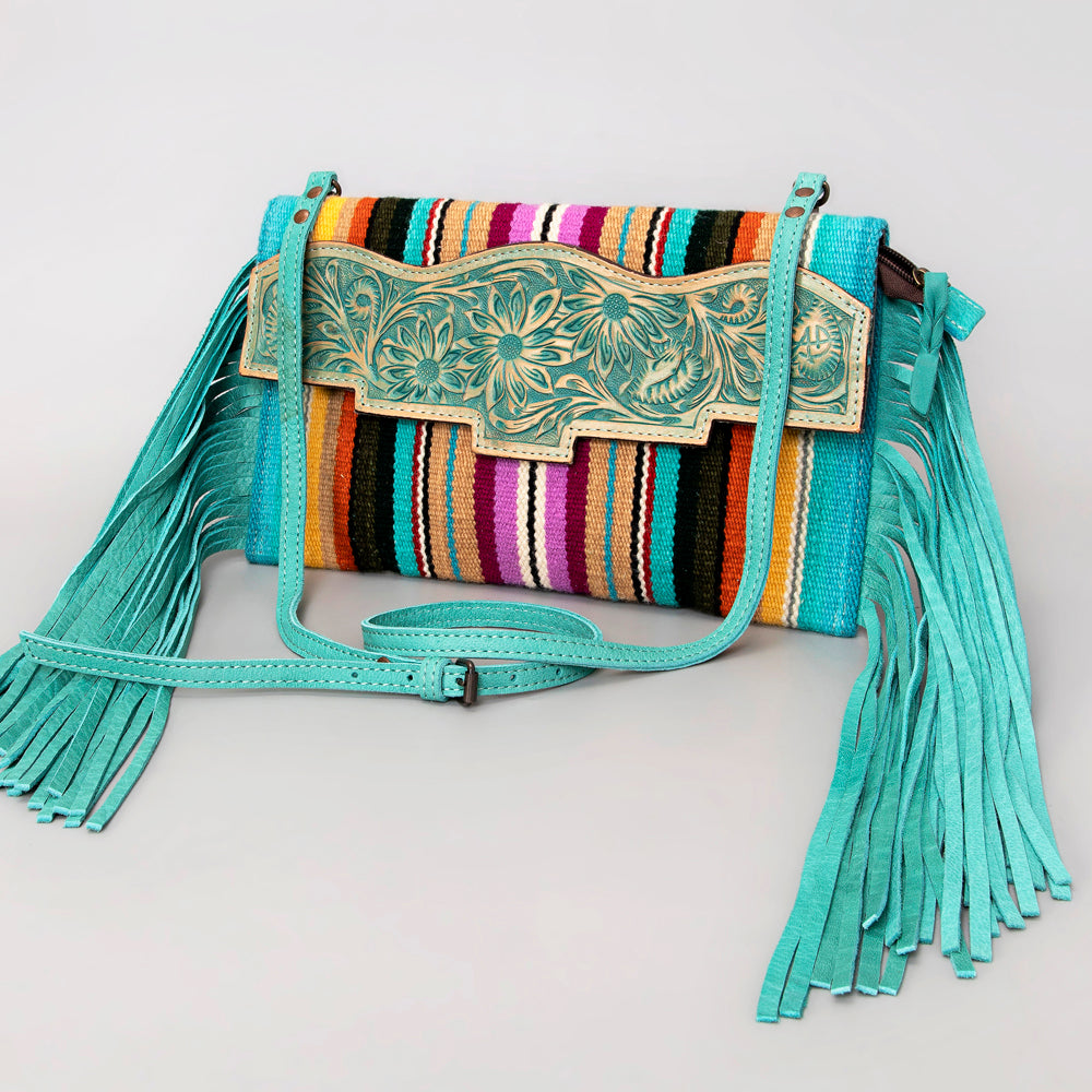 ADBG664 American Darling Hand Tooled Floral & Saddle Blanket Western Small Cross body Bag