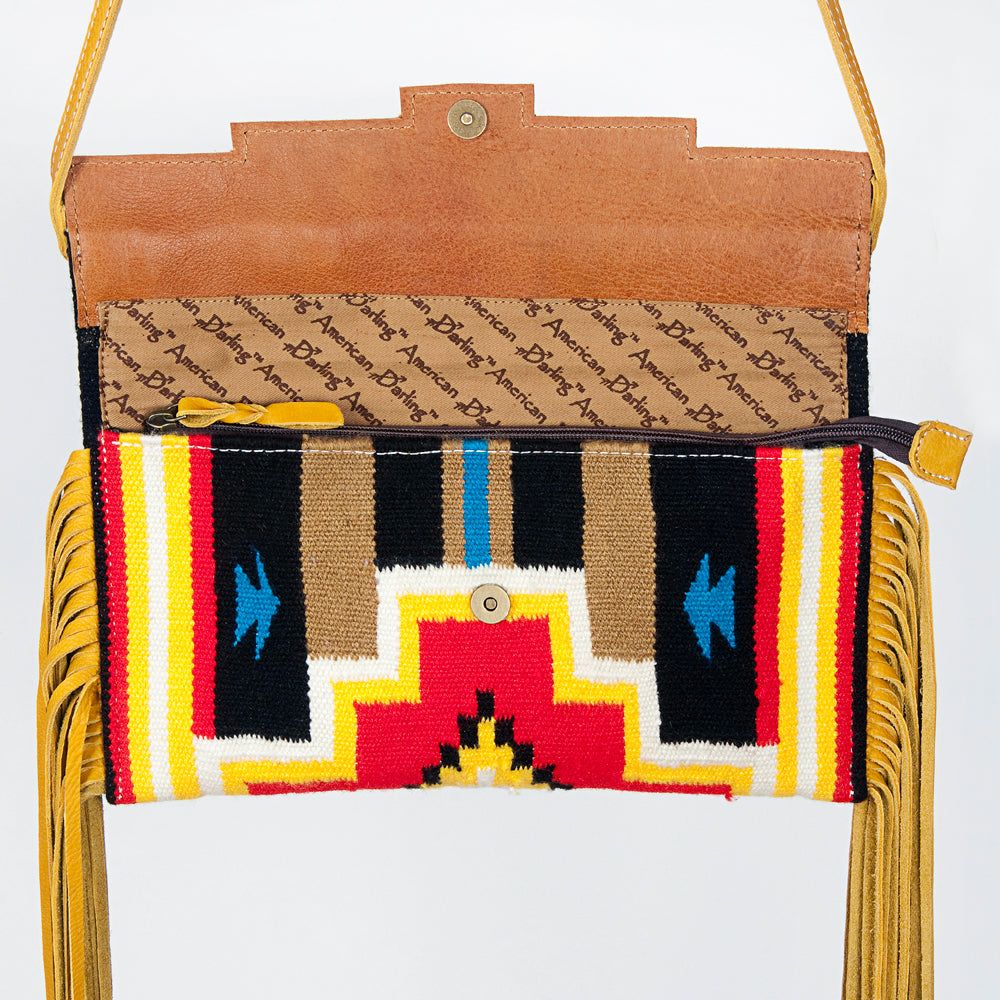 ADBG664 American Darling Hand Tooled Floral & Saddle Blanket Western Small Cross body Bag