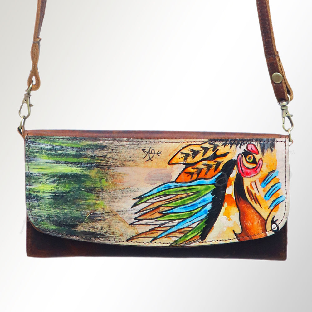ADBGM112 Hand-Painted Scene Leather Wallet - Southwestern Western Design