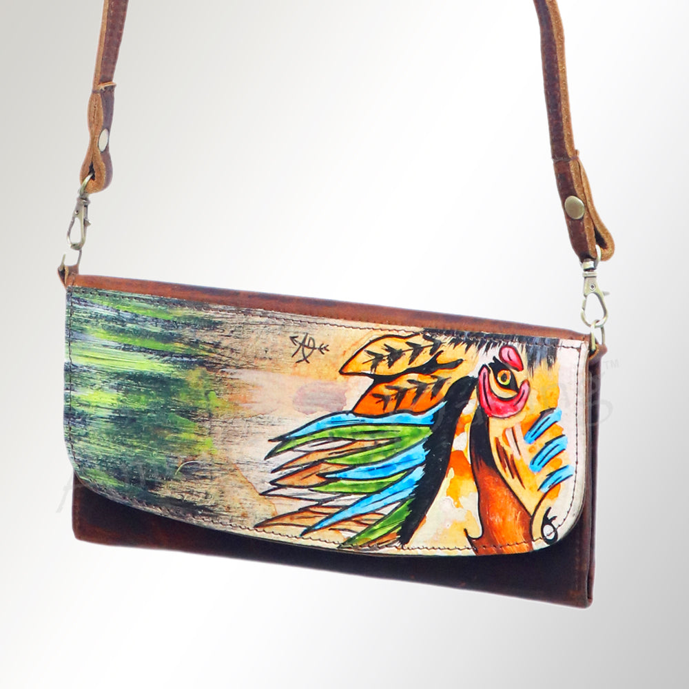 ADBGM112 Hand-Painted Scene Leather Wallet - Southwestern Western Design
