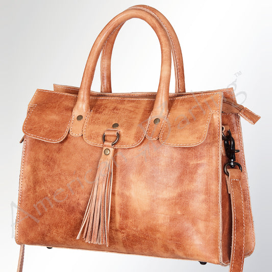 ADBG704 American Darling Handcrafted Western Leather Tote Bag with Tassels