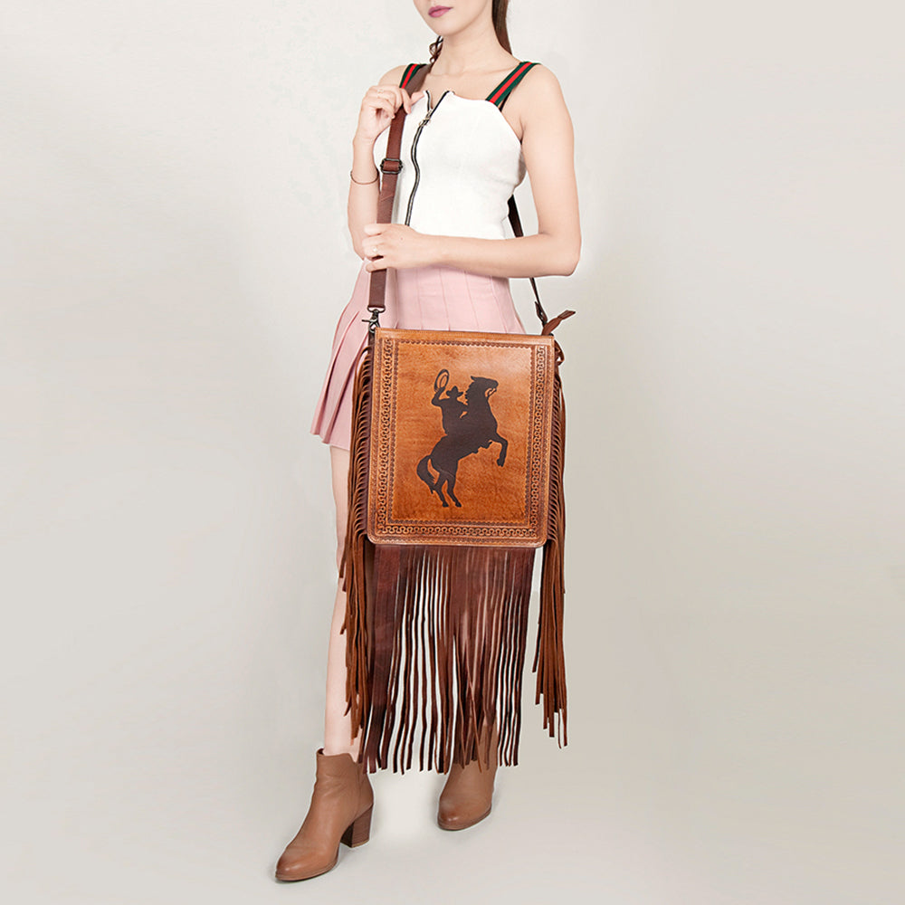 LC-ADBGZ388 Large Crossbody Genuine Western Leather Women Bag