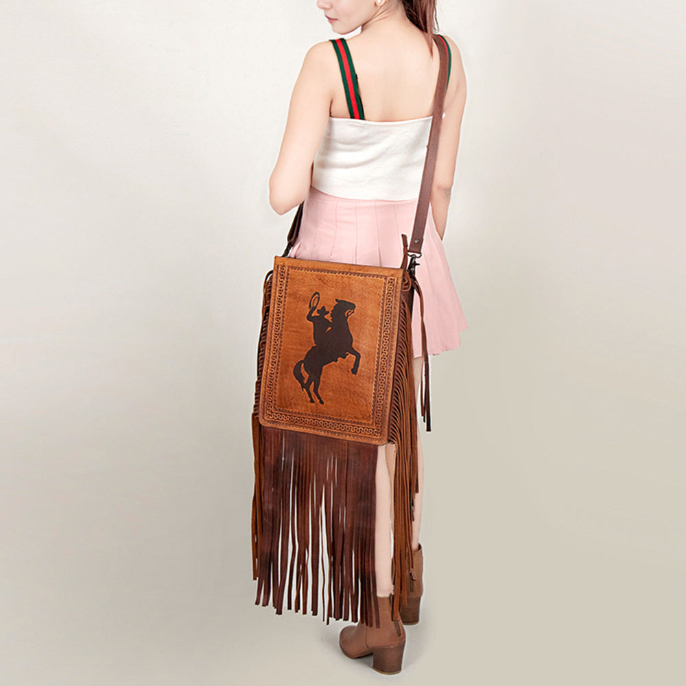 LC-ADBGZ388 Large Crossbody Genuine Western Leather Women Bag