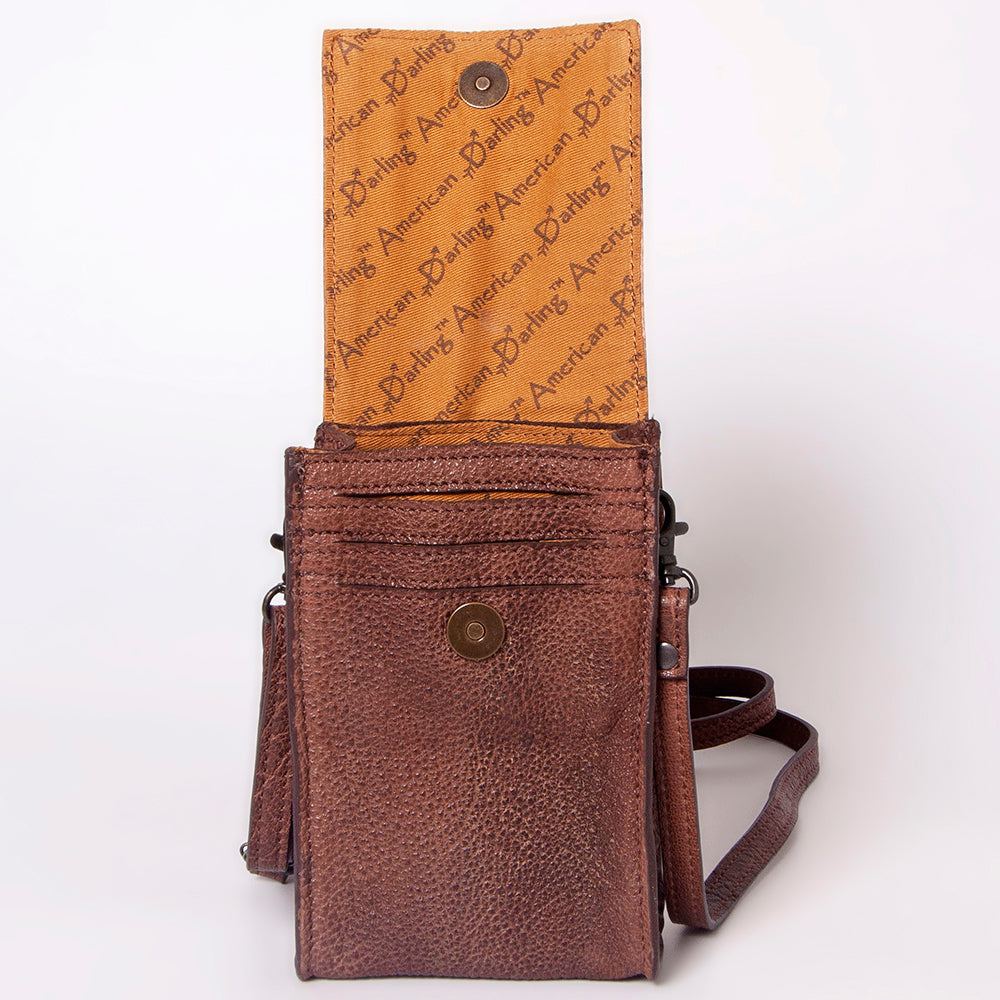 LC-ADBGZ326 Cellphone Holder Genuine Western Leather Women Bag