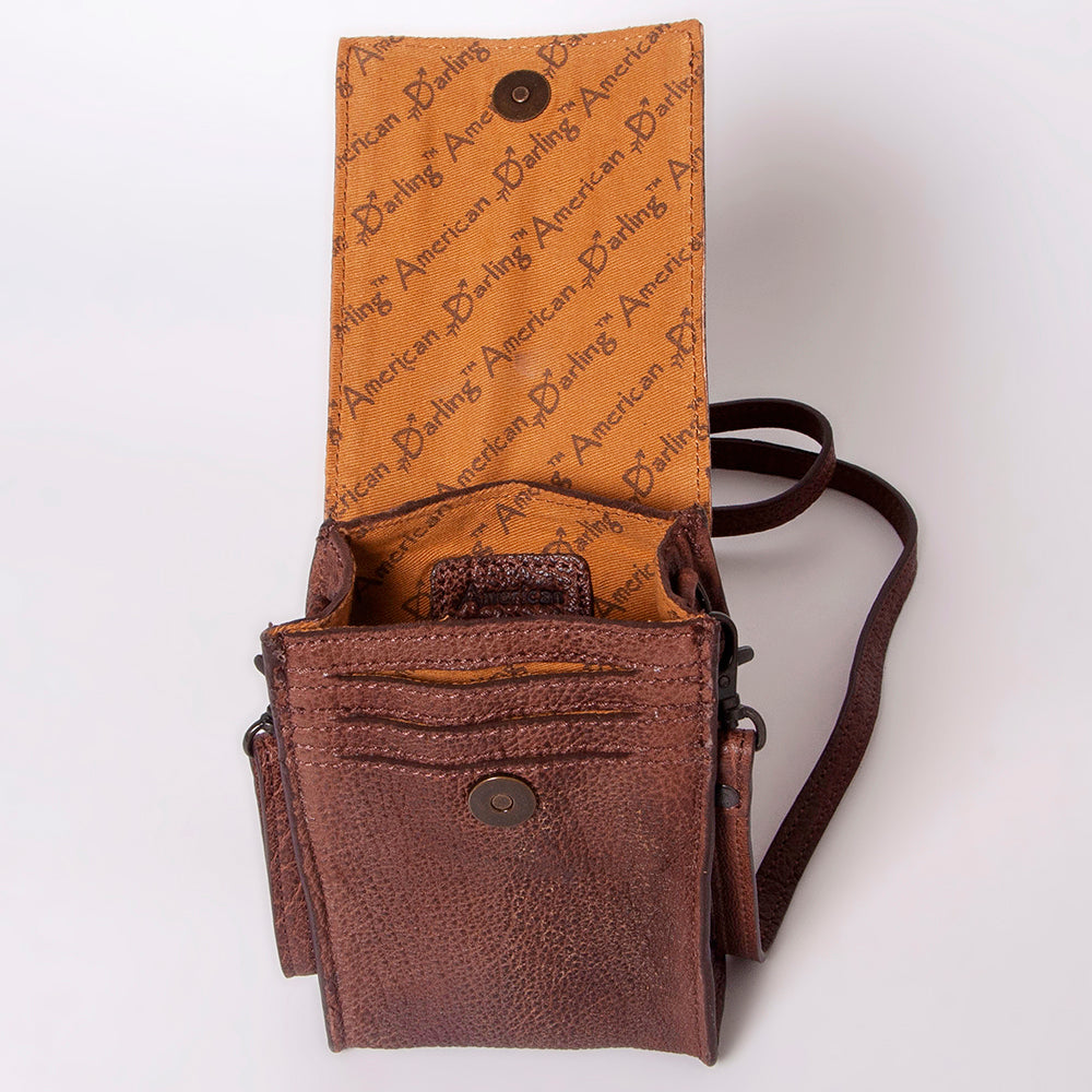LC-ADBGZ326 Cellphone Holder Genuine Western Leather Women Bag