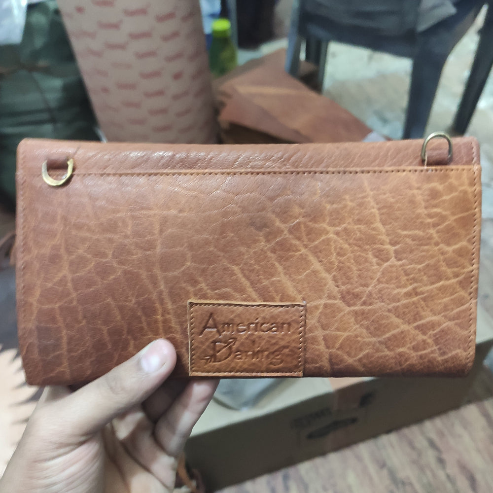 ADBGM179 Handcrafted Western Tooled Leather Crossbody with Artistic Rodeo Design