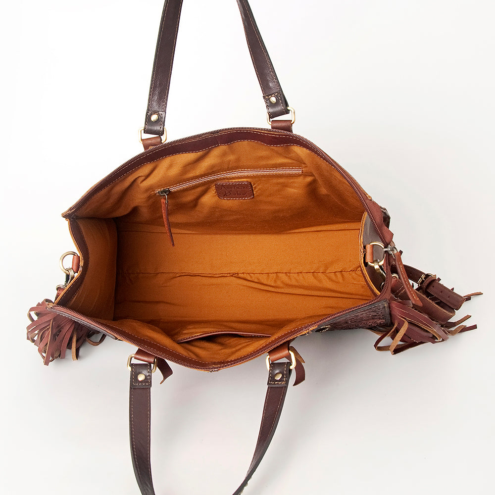 LC-ADBGI189 Tote Hand Tooled Genuine Western Leather Women Bag