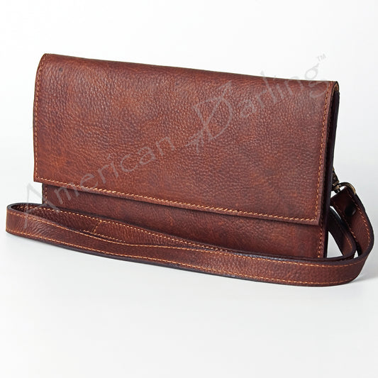 LC-ADBGZ442 Wristlet Genuine Western Leather Women Bag