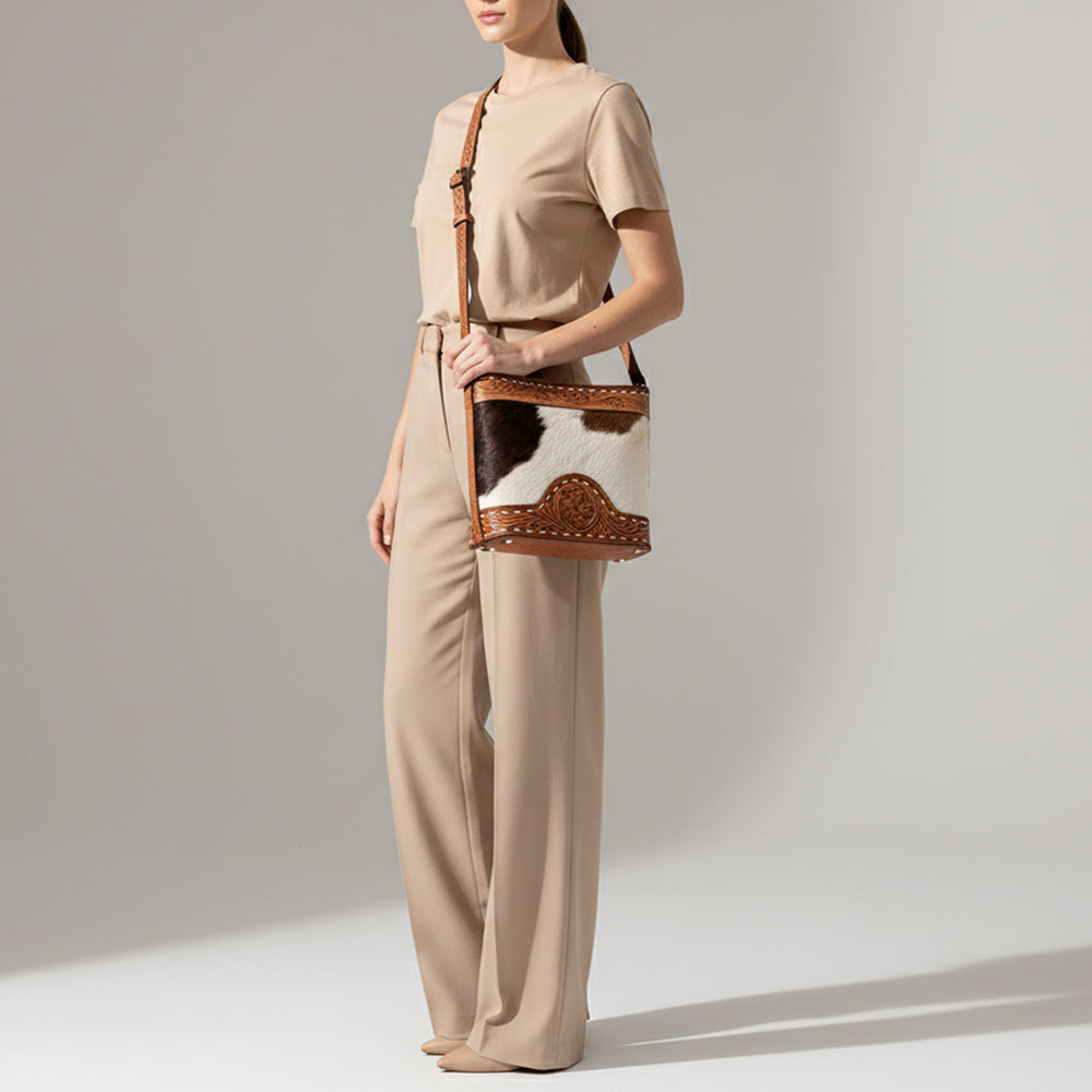 LC-ADBGZ451 Cowhide & Tooled Leather Western Tote Bag - American Darling