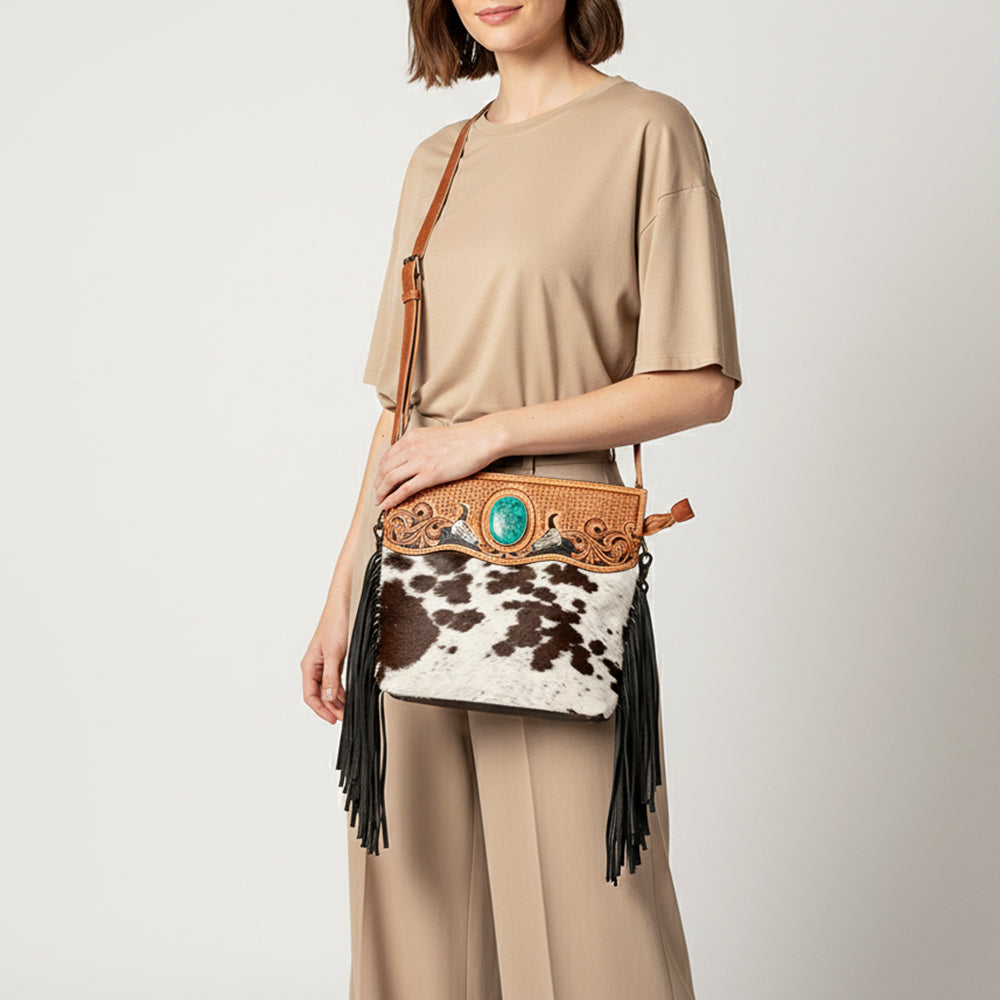 ADBGS146 Crossbody Genuine Western Leather Women Bag Caddy