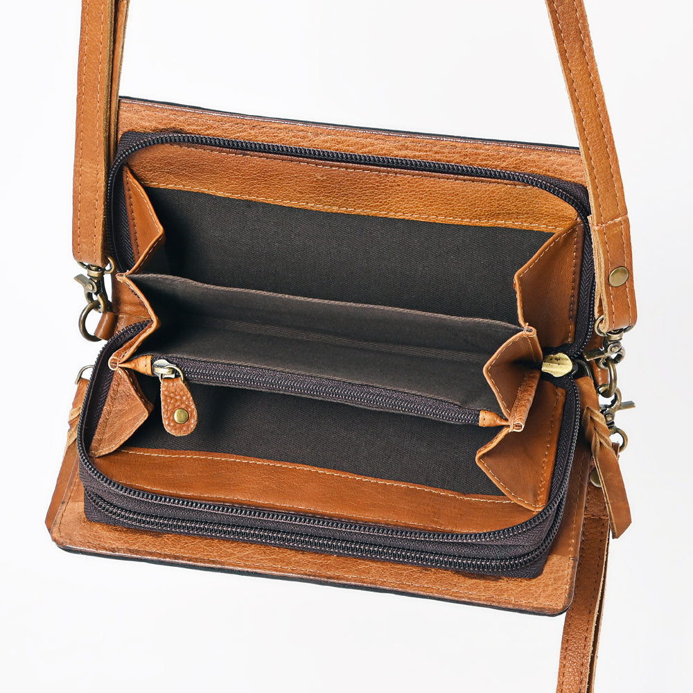 ADBGM169 Hand-Painted Leather Crossbody Purse - Multiple Western Scene