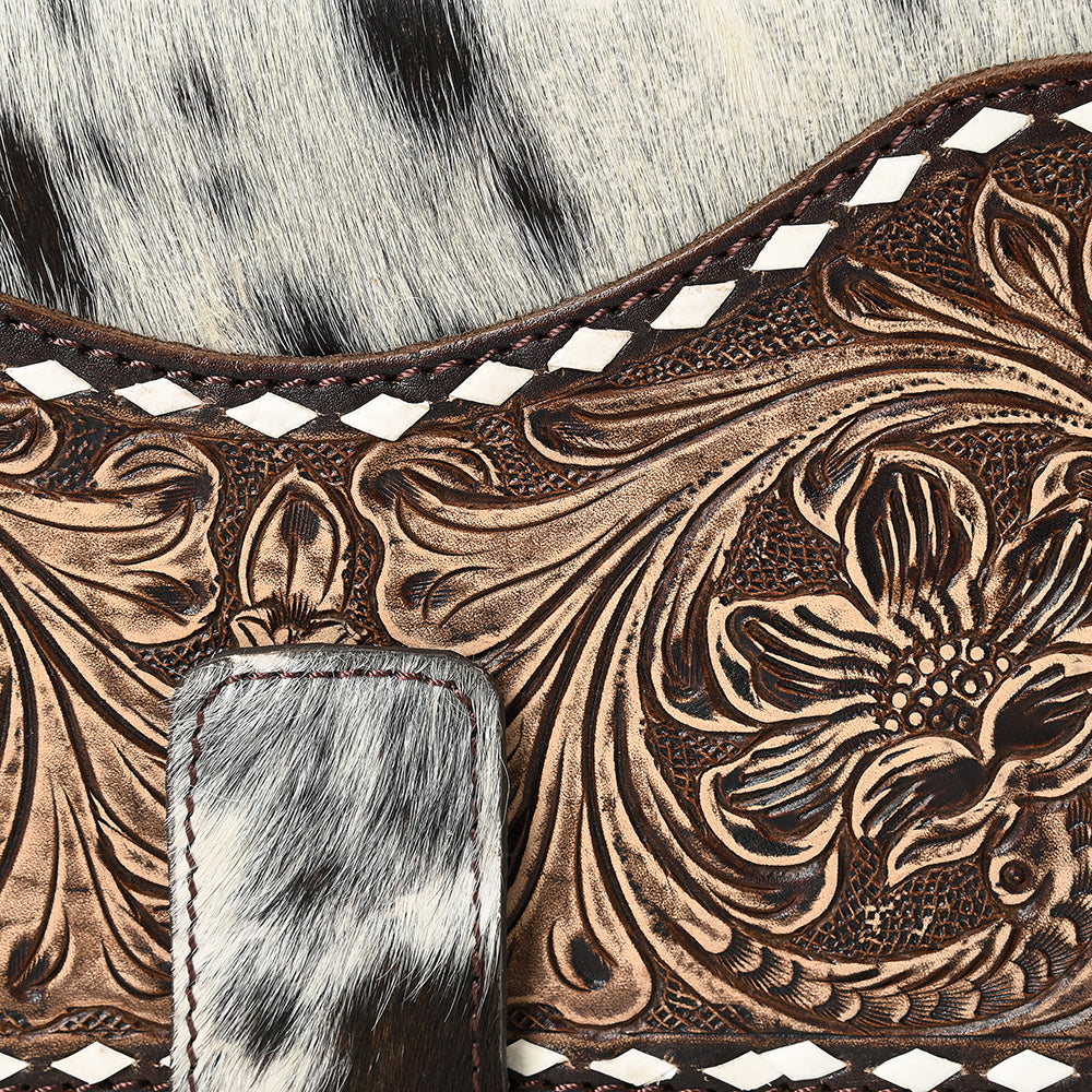 LC-ADBGZ397 Wallet Hair On Genuine Western Leather Women Bag