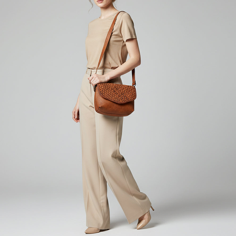 LC-ADBGZ432A Crossbody Genuine Western Leather Women Bag Sage