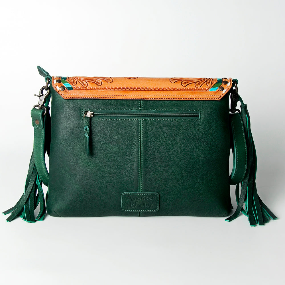 LC-ADBGZ475 Crossbody Hand Tooled Genuine Western Leather Women Bag