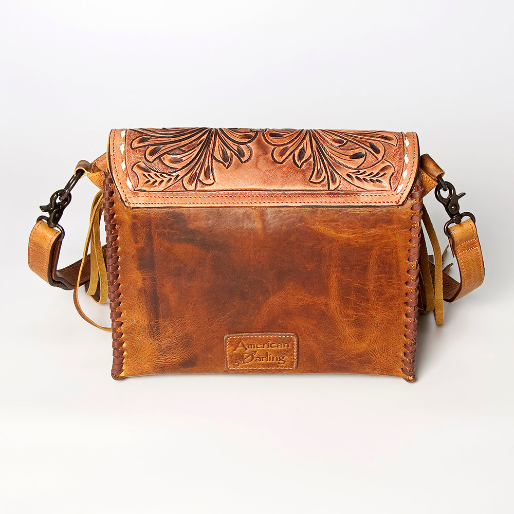 LC-ADBGZ484 Crossbody Hand Tooled Genuine Western Leather Women Bag