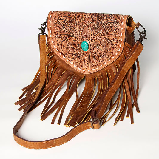LC-ADBGZ484 Crossbody Hand Tooled Genuine Western Leather Women Bag