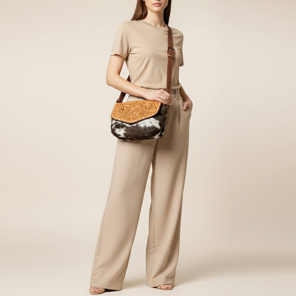 LC-ADBGZ432B Crossbody Genuine Western Leather Women Bag