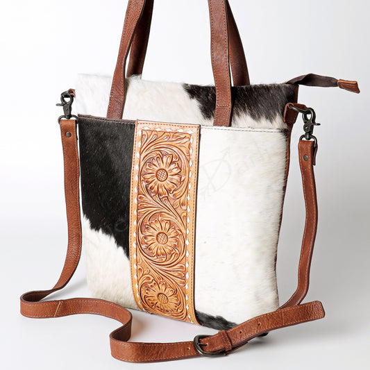LC-ADBGZ434B Tote Hair On Genuine Western Leather Women Bag