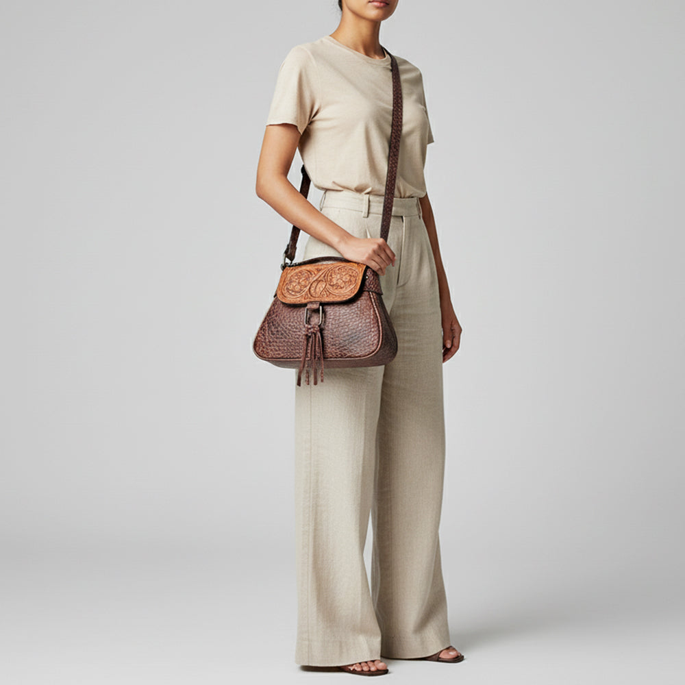 LC-ADBGZ440A Crossbody Genuine Western Leather Women Bag