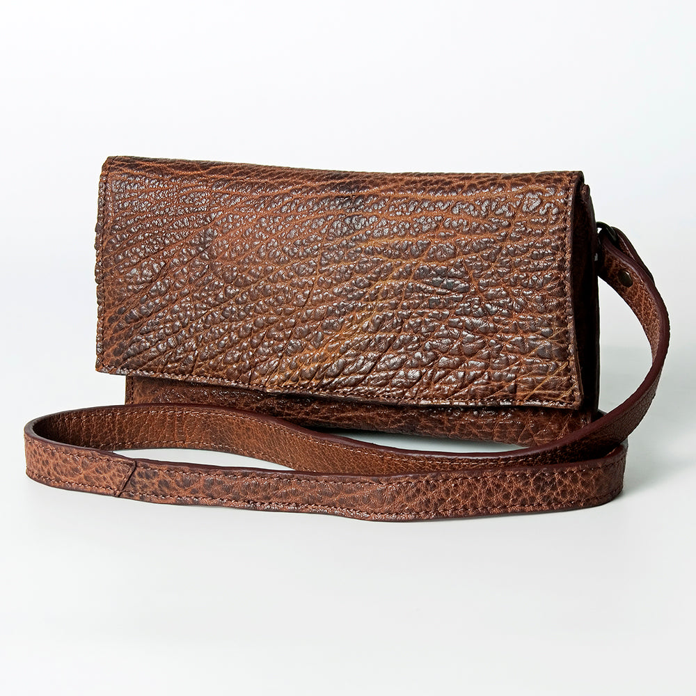 LC-ADBGZ442B Wristlet Genuine Western Leather Women Bag