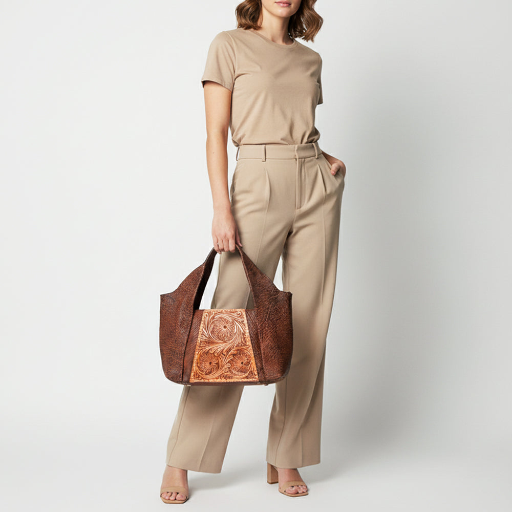 LC-ADBGZ459A Tote Genuine Western Leather Women Bag