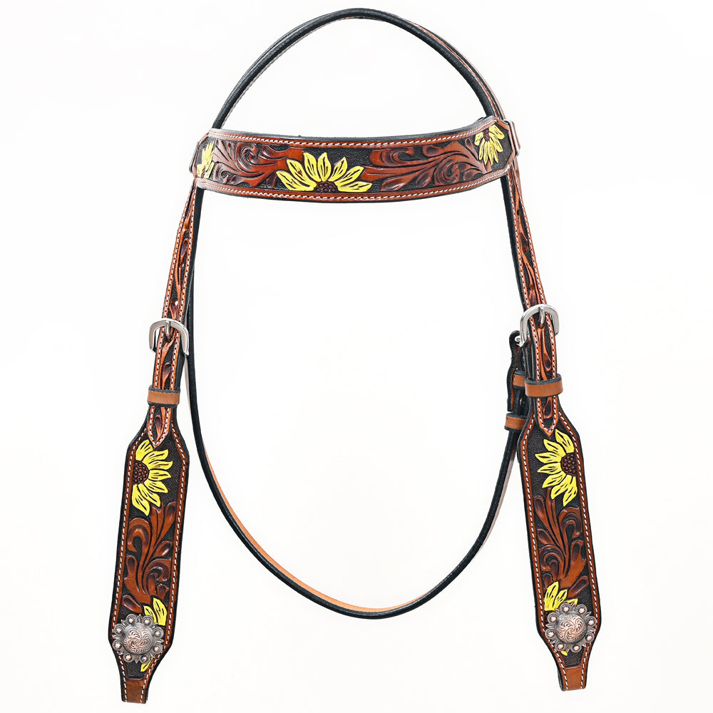 BEHSE129-Western Leather Headstall
