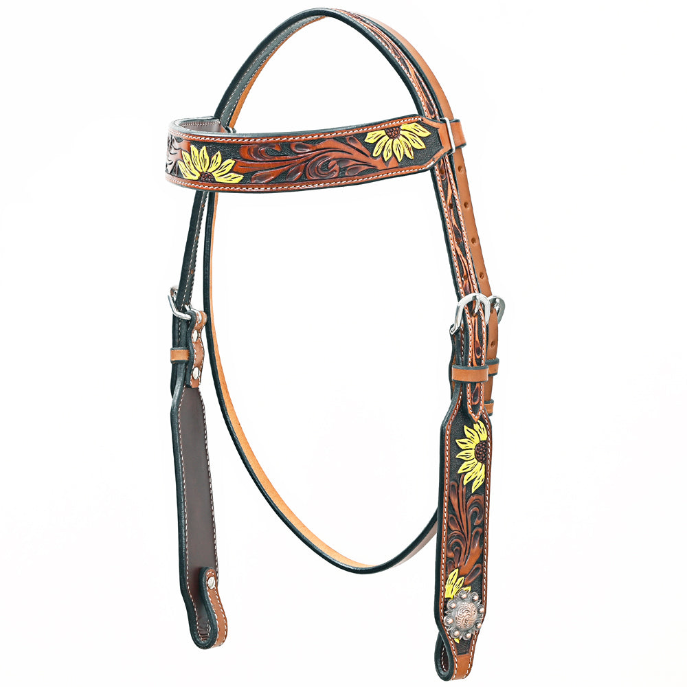 BEHSE129-Western Leather Headstall