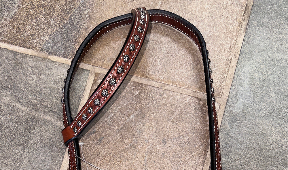 BEOEE131-Western Leather One Ear Headstall