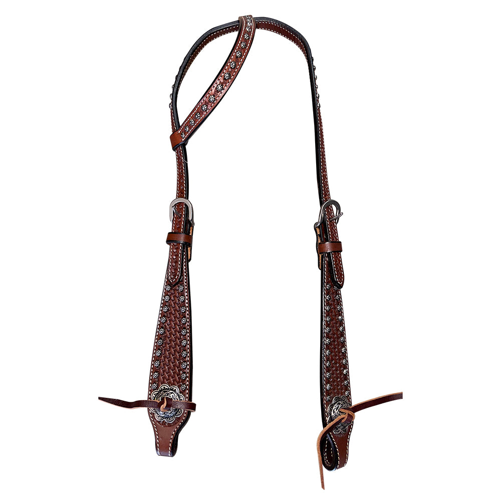 BEOEE131-Western Leather One Ear Headstall