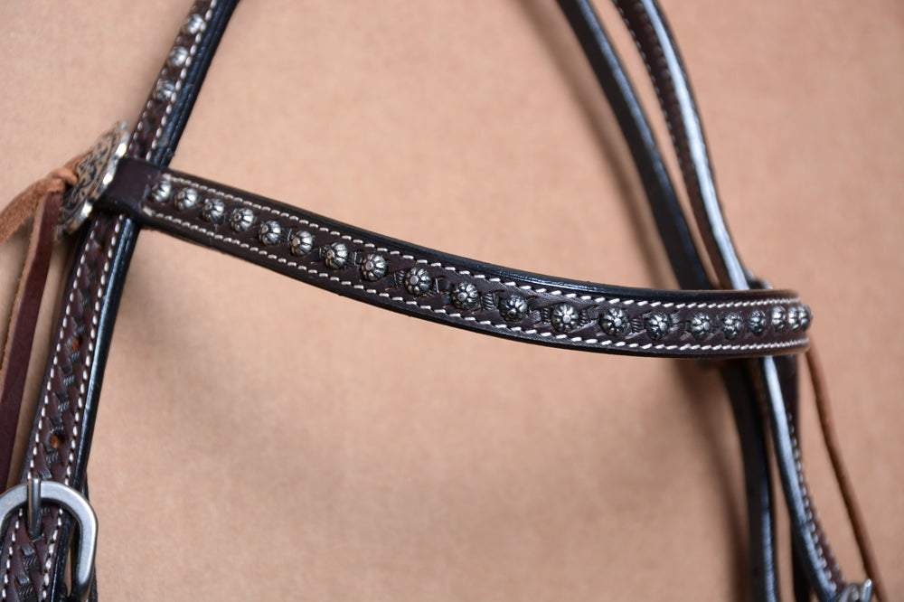 BEHSE131-Western Leather Headstall