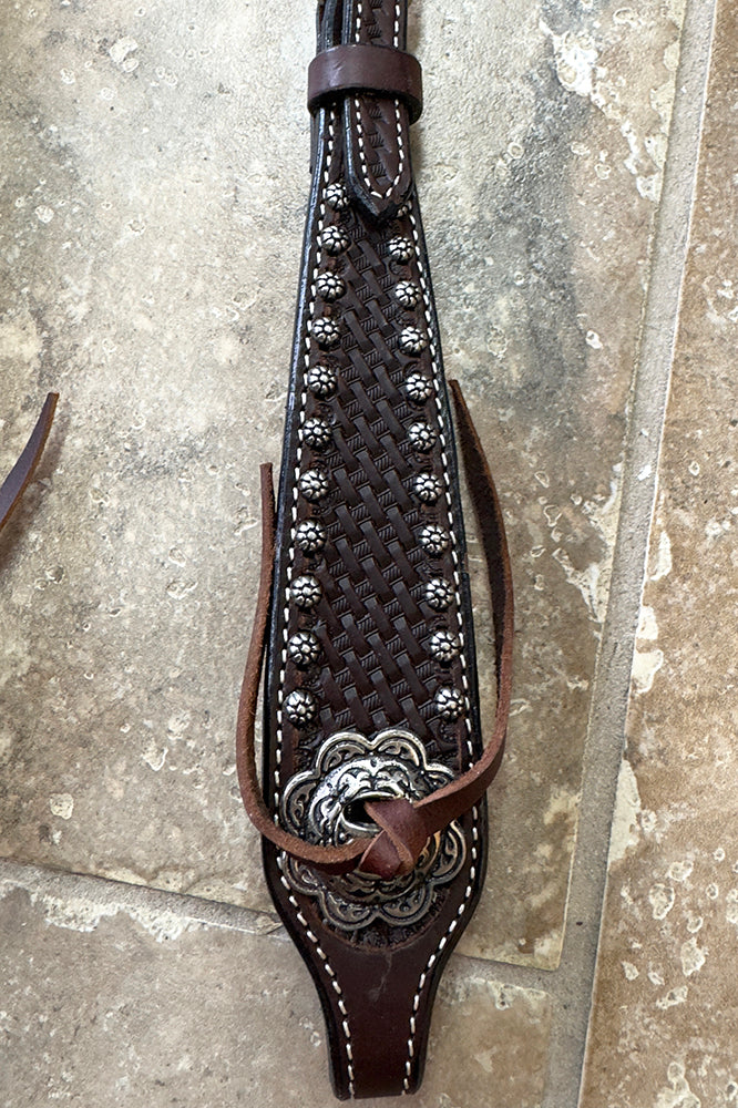 BEOEE131-Western Leather One Ear Headstall