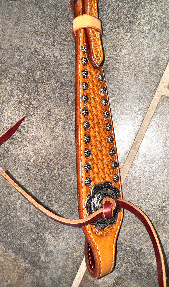 BEOEE131-Western Leather One Ear Headstall