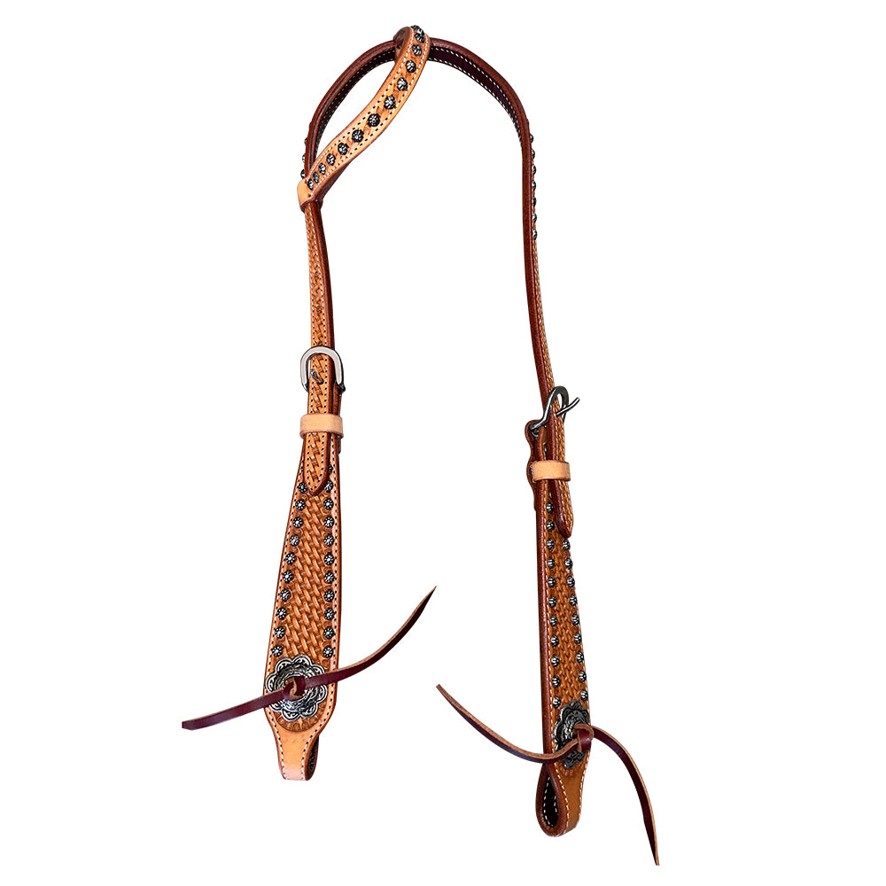 BEOEE131-Western Leather One Ear Headstall